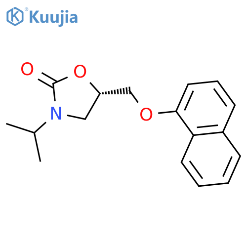 (5S)-5-(naphthalen-1-yloxymethyl)-3-propan-2-yl-1,3-oxazolidin-2-one structure
