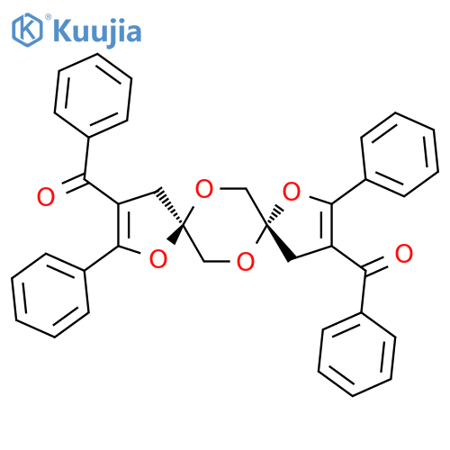 Methanone, (2,10-diphenyl-1,6,9,13-tetraoxadispiro[4.2.4.2]tetradeca-2,10-diene-3,11-diyl)bis[phenyl-, trans- (9CI) structure