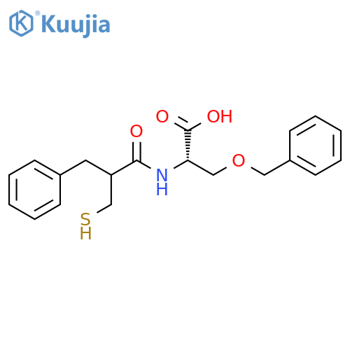 L-Serine,N-[2-(mercaptomethyl)-1-oxo-3-phenylpropyl]-O-(phenylmethyl)- structure