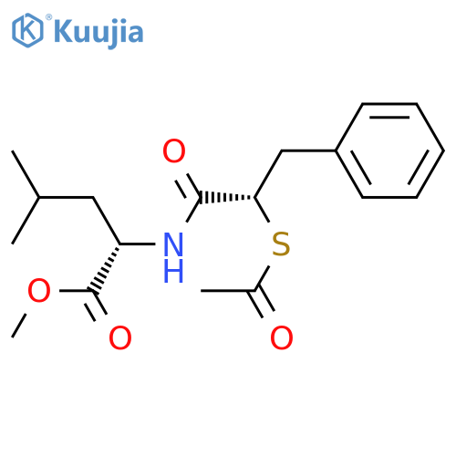 L-Leucine, N-[2-(acetylthio)-1-oxo-3-phenylpropyl]-, methyl ester, (S)- structure