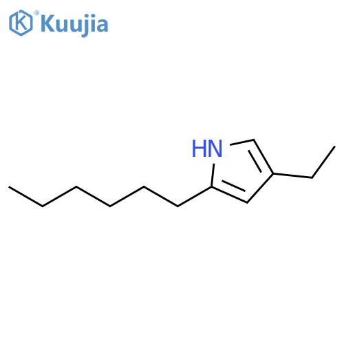 1H-Pyrrole, 4-ethyl-2-hexyl- structure