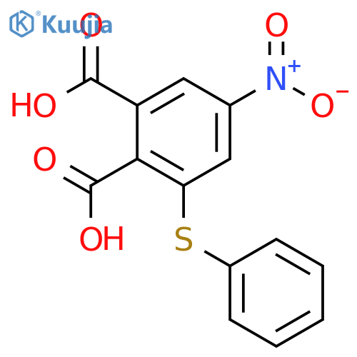 1,2-BENZENEDICARBOXYLIC ACID, 5-NITRO-3-(PHENYLTHIO)- structure