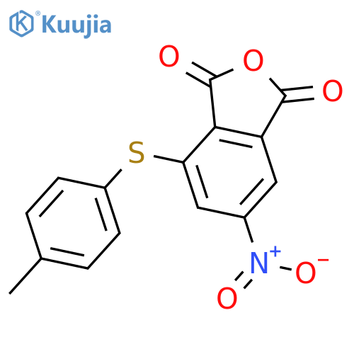 1,3-ISOBENZOFURANDIONE, 4-[(4-METHYLPHENYL)THIO]-6-NITRO- structure