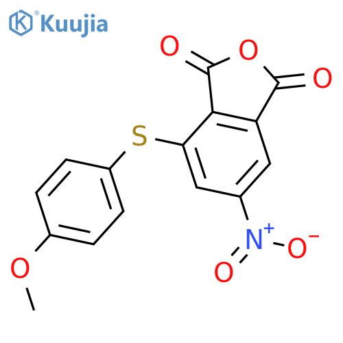 1,3-Isobenzofurandione, 4-[(4-methoxyphenyl)thio]-6-nitro- structure