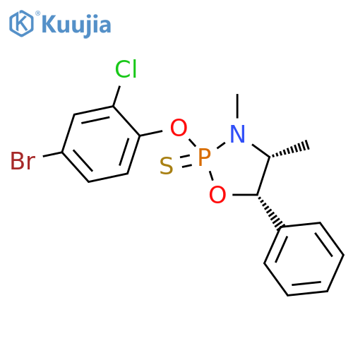 1,3,2-Oxazaphospholidine,2-(4-bromo-2-chlorophenoxy)-3,4-dimethyl-5-phenyl-, 2-sulfide, (2a,4a,5a)- (9CI) structure