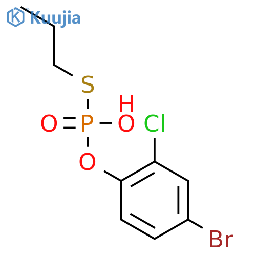 O-(4-bromo-2-chlorophenyl) S-propyl hydrogen phosphorothioate structure
