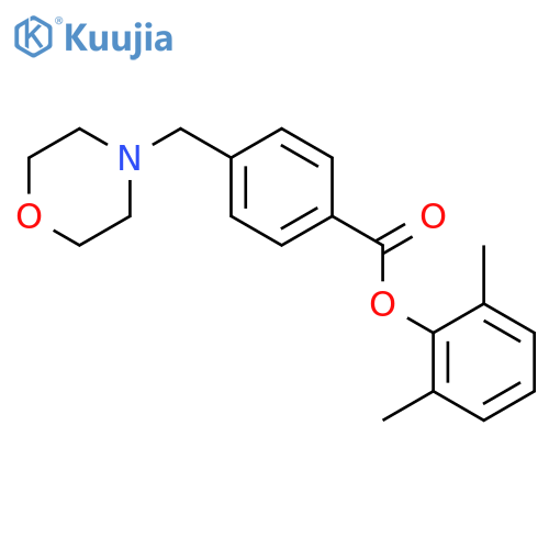 BENZOIC ACID, 4-(4-MORPHOLINYLMETHYL)-, 2,6-DIMETHYLPHENYL ESTER structure