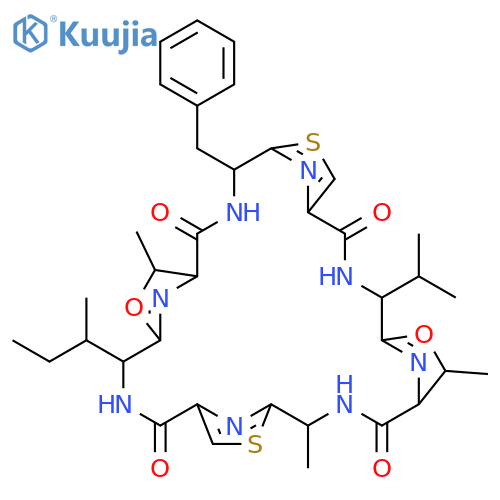 11-benzyl-4-(butan-2-yl)-7,21,25-trimethyl-18-(propan-2-yl)-6,20-dioxa-13,27-dithia-3,10,17,24,29,30,31,32-octaazapentacyclo[24.2.1.1~5,8~.1~12,15~.1~19,22~]dotriaconta-1(28),5(32),12(31),14,19(30),26(29)-hexaene-2,9,16,23-tetrone structure