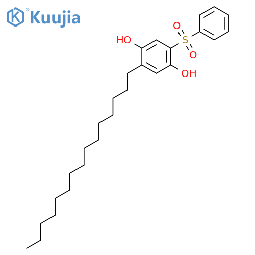 1,4-Benzenediol, 2-pentadecyl-5-(phenylsulfonyl)- structure