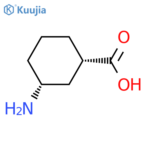 (1S,3R)-3-aminocyclohexane-1-carboxylic acid structure
