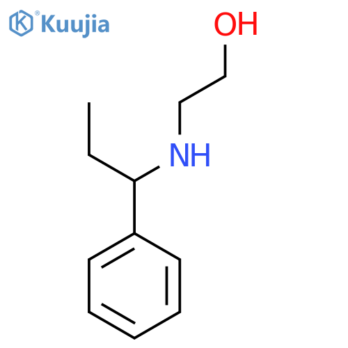 2-(1-phenylpropyl)aminoethan-1-ol structure