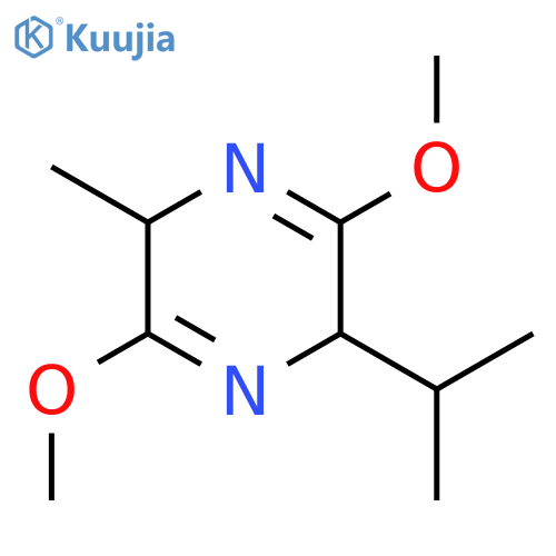 Pyrazine, 2,5-dihydro-3,6-dimethoxy-2-methyl-5-(1-methylethyl)- structure