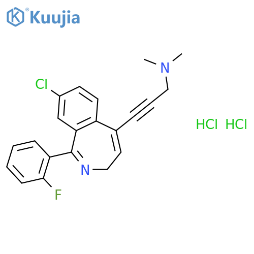 3-[8-chloro-1-(2-fluorophenyl)-3H-2-benzazepin-5-yl]-N,N-dimethylprop-2-yn-1-amine dihydrochloride structure