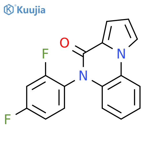 PYRROLO[1,2-A]QUINOXALIN-4(5H)-ONE, 5-(2,4-DIFLUOROPHENYL)- structure