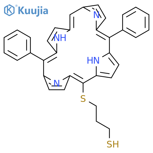 1-Propanethiol, 3-[(10,20-diphenyl-21H,23H-porphin-5-yl)thio]- structure