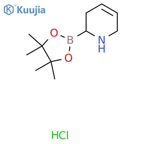 2-(4,4,5,5-Tetramethyl-1,3,2-dioxaborolan-2-yl)-1,2,3,6-tetrahydropyridine;hydrochloride structure