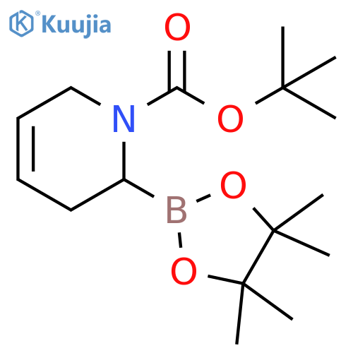 tert-butyl 2-(tetramethyl-1,3,2-dioxaborolan-2-yl)-1,2,3,6-tetrahydropyridine-1-carboxylate structure