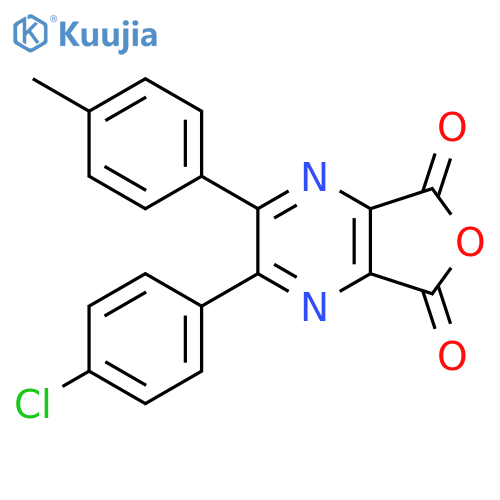 FURO[3,4-B]PYRAZINE-5,7-DIONE, 2-(4-CHLOROPHENYL)-3-(4-METHYLPHENYL)- structure