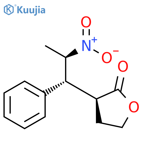 2(3H)-Furanone, dihydro-3-[(1R,2R)-2-nitro-1-phenylpropyl]-, (3S)-rel- structure