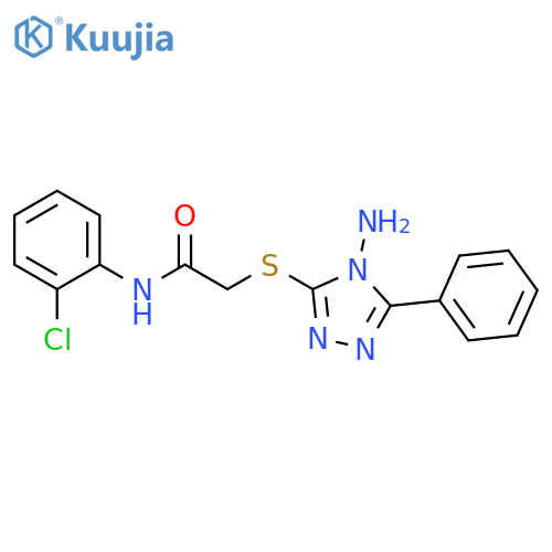 2-(4-amino-5-phenyl-4H-1,2,4-triazol-3-yl)sulfanyl-N-(2-chlorophenyl)acetamide structure