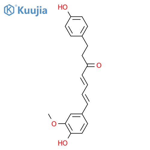 (4E,6E)-7-(4-hydroxy-3-methoxyphenyl)-1-(4-hydroxyphenyl)-4,6-heptadien-3-one structure