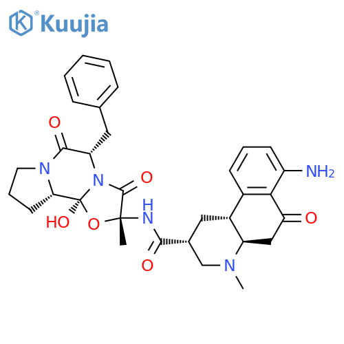 (5'α,10α)-1-Demethyl-9,10-dihydro-12'-hydroxy-2'-methyl-5'-(phenylmethyl)-2,3(2H,3H)-secoergotaman-3,3',6',18-tetrone structure