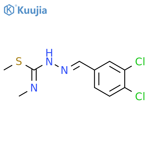 Hydrazinecarboximidothioic acid, 2-[(3,4-dichlorophenyl)methylene]-N-methyl-, methyl ester structure