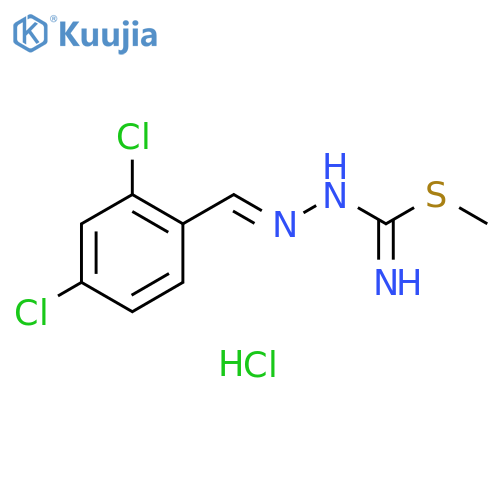 Hydrazinecarboximidothioic acid, 2-[(2,4-dichlorophenyl)methylene]-, methyl ester, hydrochloride (1:1) structure