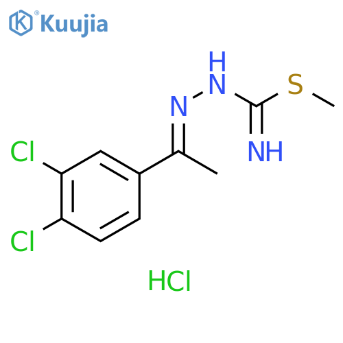 Hydrazinecarboximidothioic acid, 2-[1-(3,4-dichlorophenyl)ethylidene]-, methyl ester, hydrochloride (1:1) structure