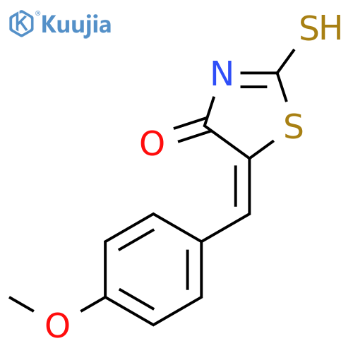 (5E)-2-Mercapto-5-(4-methoxybenzylidene)-1,3-thiazol-4(5H)-one structure