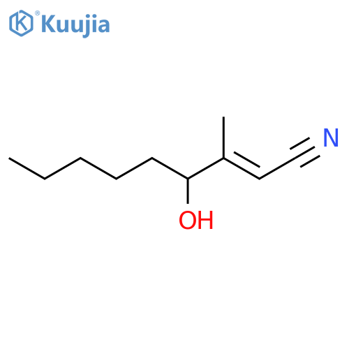 4-Hydroxy-3-methylnon-2-enenitrile structure