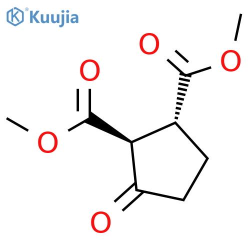 1,2-Cyclopentanedicarboxylic acid, 3-oxo-, dimethyl ester, trans-(±)- structure
