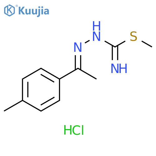Hydrazinecarboximidothioic acid, 2-[1-(4-methylphenyl)ethylidene]-, methyl ester, hydrochloride (1:1) structure