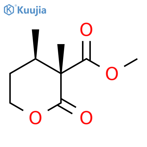 2H-Pyran-3-carboxylic acid, tetrahydro-3,4-dimethyl-2-oxo-, methyl ester, (3R,4R)-rel- structure