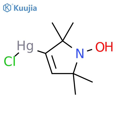 1H-Pyrrol-1-yloxy, 3-(chloromercurio)-2,5-dihydro-2,2,5,5-tetramethyl- structure