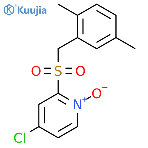 Pyridine, 4-chloro-2-[[(2,5-dimethylphenyl)methyl]sulfonyl]-, 1-oxide structure