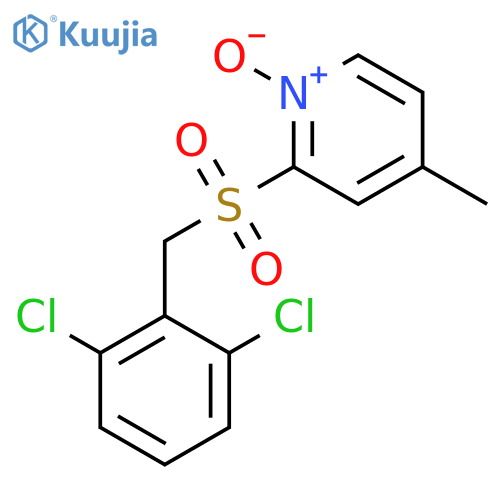Pyridine, 2-[[(2,6-dichlorophenyl)methyl]sulfonyl]-4-methyl-, 1-oxide structure