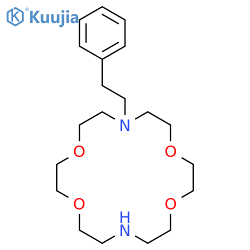 1,4,10,13-Tetraoxa-7,16-diazacyclooctadecane, 7-(2-phenylethyl)- structure