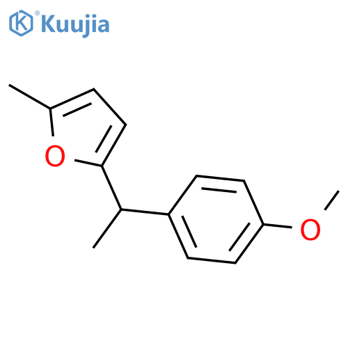 Furan,2-[1-(4-methoxyphenyl)ethyl]-5-methyl- structure