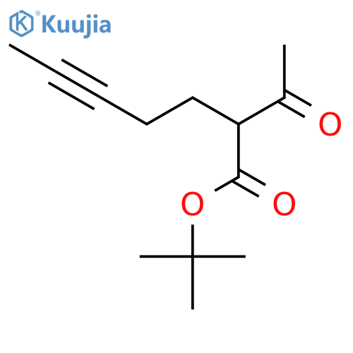 5-Heptynoic acid, 2-acetyl-, 1,1-dimethylethyl ester structure