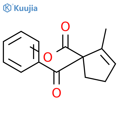 2-CYCLOPENTENE-1-CARBOXYLIC ACID, 1-BENZOYL-2-METHYL-, METHYL ESTER structure