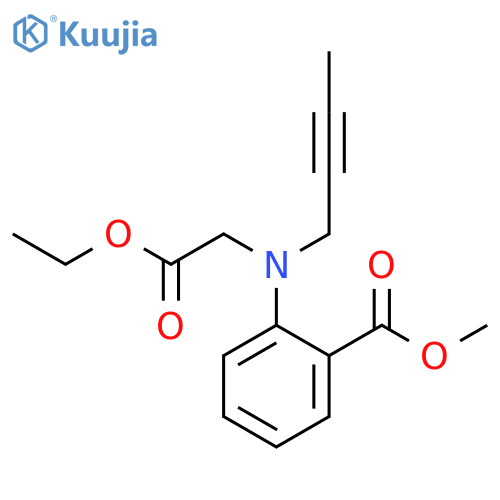 Benzoic acid, 2-[2-butynyl(2-ethoxy-2-oxoethyl)amino]-, methyl ester structure