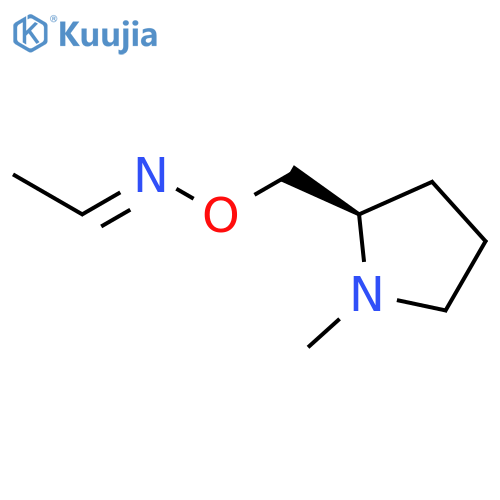 Acetaldehyde, O-[[(2R)-1-methyl-2-pyrrolidinyl]methyl]oxime structure