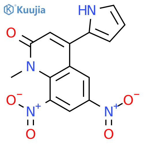 2(1H)-QUINOLINONE, 1-METHYL-6,8-DINITRO-4-(1H-PYRROL-2-YL)- structure