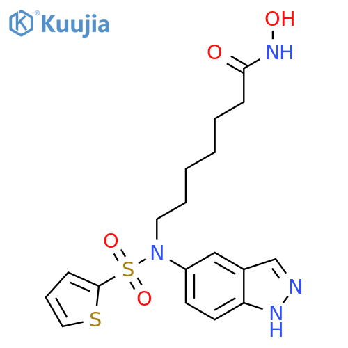Heptanamide, N-hydroxy-7-[1H-indazol-5-yl(2-thienylsulfonyl)amino]- structure