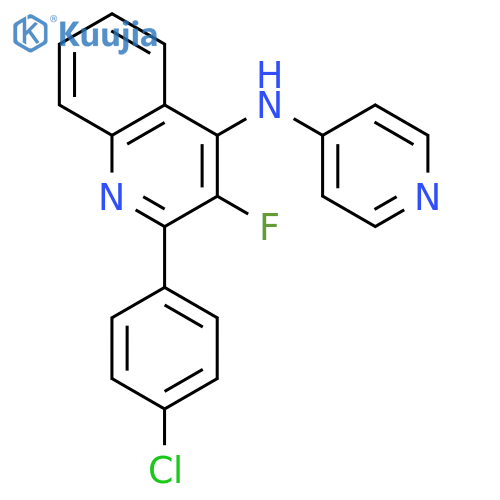 4-Quinolinamine, 2-(4-chlorophenyl)-3-fluoro-N-4-pyridinyl- structure