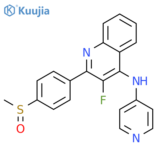 4-Quinolinamine, 3-fluoro-2-[4-(methylsulfinyl)phenyl]-N-4-pyridinyl- structure