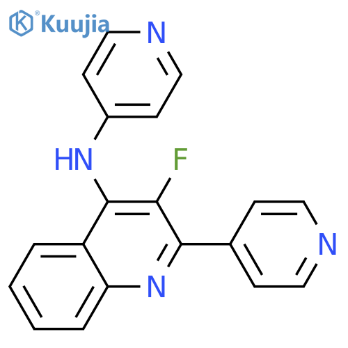 4-QUINOLINAMINE, 3-FLUORO-N,2-DI-4-PYRIDINYL- structure