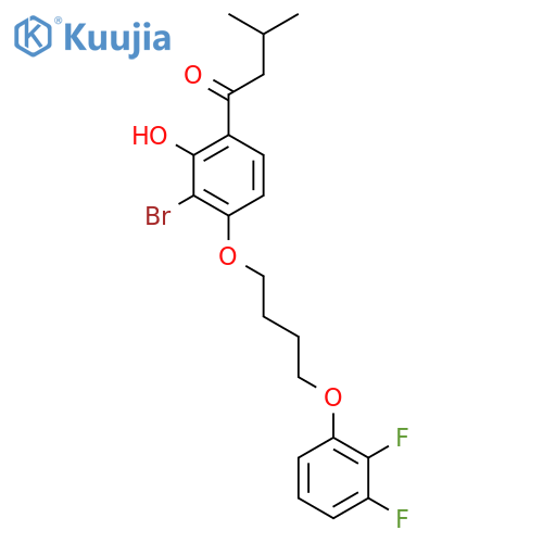1-Butanone,1-[3-bromo-4-[4-(2,3-difluorophenoxy)butoxy]-2-hydroxyphenyl]-3-methyl- structure
