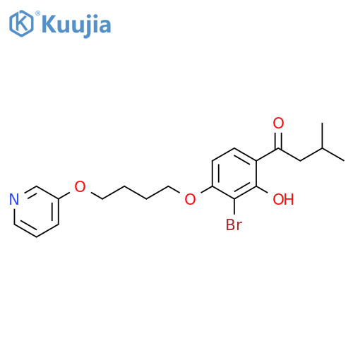 1-Butanone,1-[3-bromo-2-hydroxy-4-[4-(3-pyridinyloxy)butoxy]phenyl]-3-methyl- structure